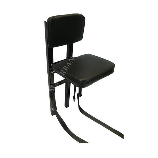 Wall Mounted Jump Seat in Black Vinyl with 8" Wide Mounting