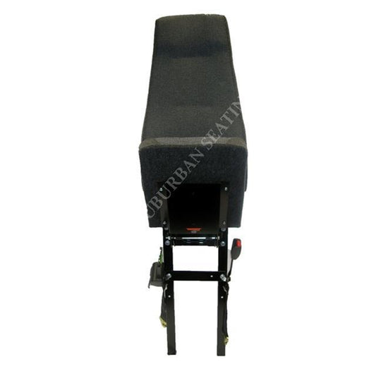 Wall Mounted High Back Jump Seat in Gray Cloth