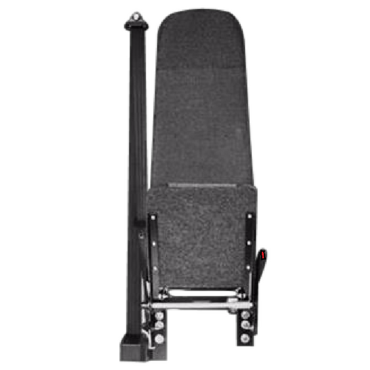 Shield Jump Seat in Black Vinyl with Short Mounting Pattern & 3-Point Belt