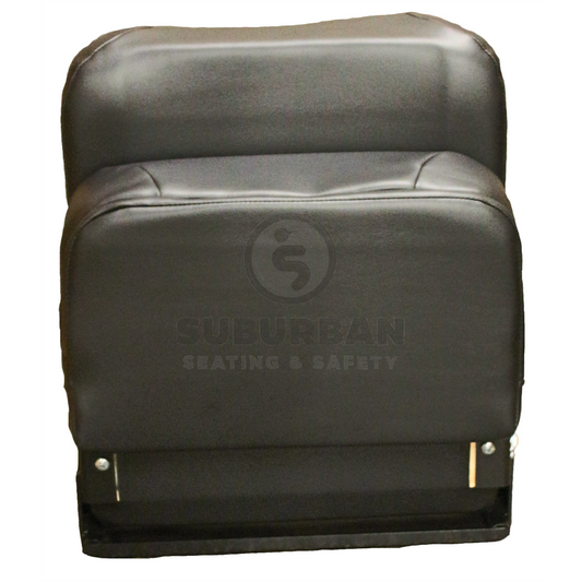 Low Back Bottom Mount Jump Seat (Spring Flip), with “Lazy back pad”