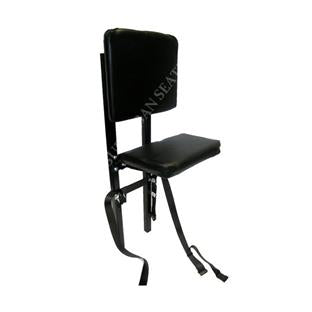 Wall Mounted Jump Seat in Black Vinyl with 10" Wide Mounting